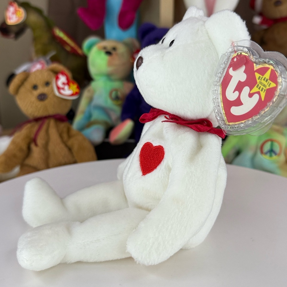❤️Rare Factory Sticker/PVC/German Nürnberg Tag - TY Valentino Beanie Baby 1994 - Picture 10 of 17